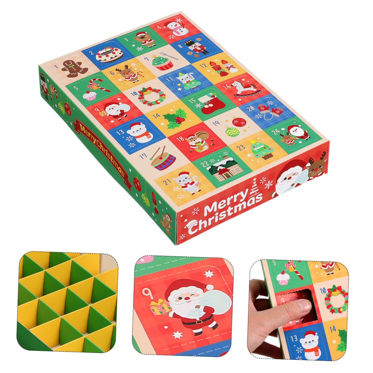 FUTUREORYY Befüllbare Adventskalender Boxen 15 Stück mit 24 Fächern Selbstgemacht Weihnachtskalender für Festliche Stimmung und Geschenkideen für Kinder und Erwachsene