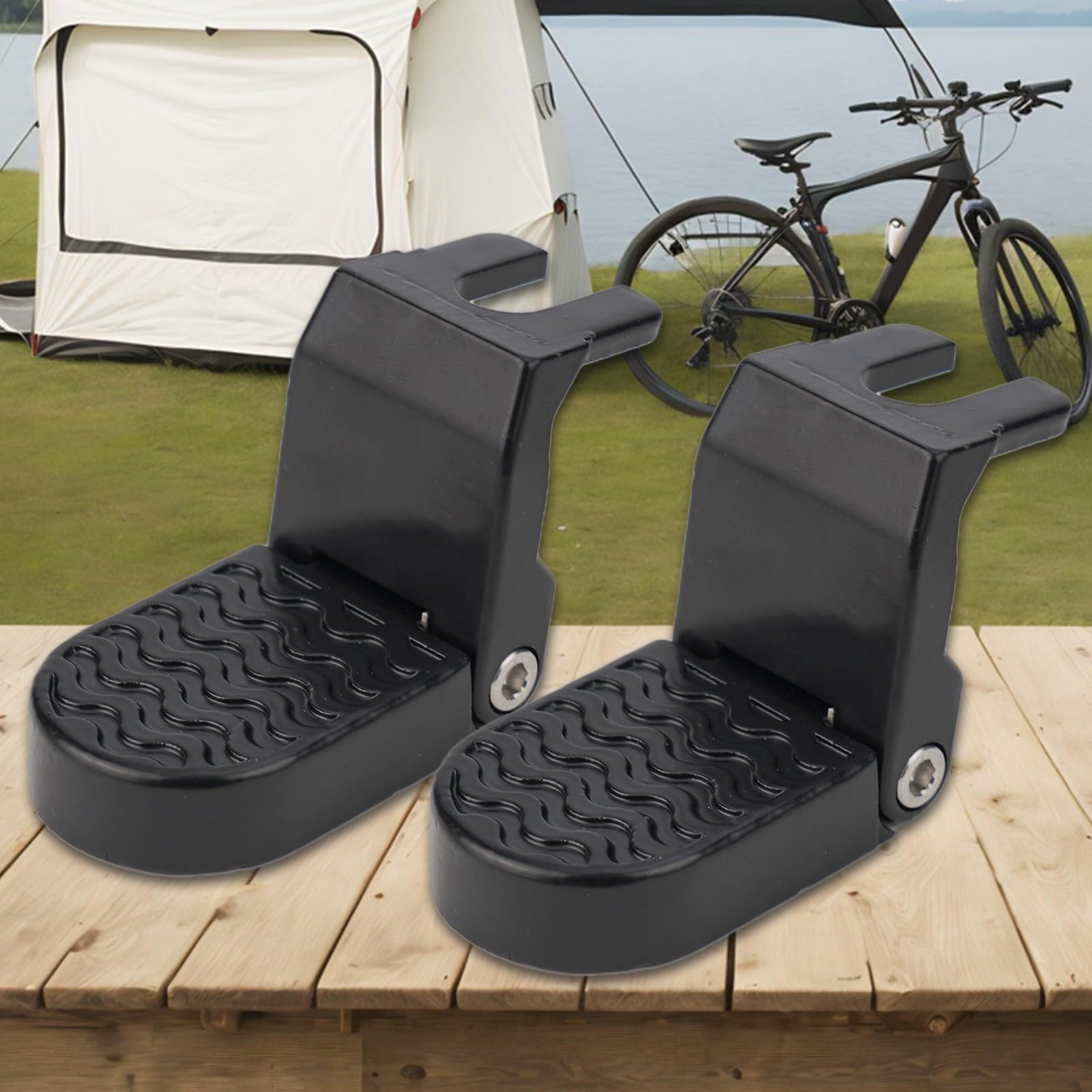 Pedale posteriore per bicicletta, pedali posteriori per bici elettrica, poggiapiedi antiscivolo per sedile posteriore, interamente in metallo, 1 paio di pedali ispessiti per bici pieghevoli, mountain