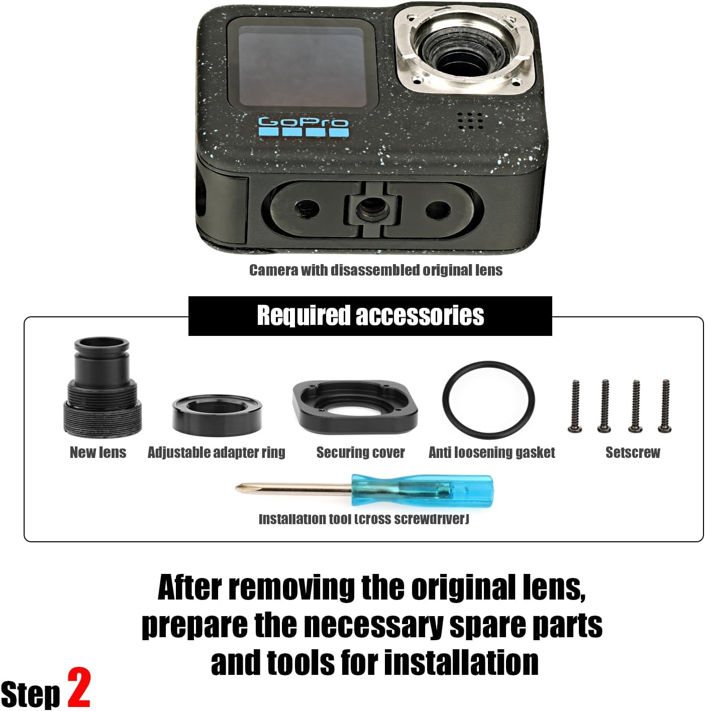 Replace Lens for GoPro Hero 13 12 11 10 9 Action Camera