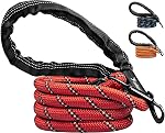 Candure Dog Leash for Medium Dogs and Small Dogs, 5 FT Reflective Dog Lead with Soft Padded Anti Slip Comfortable Handle, Suitable for Running, Hiking & Training (Black)