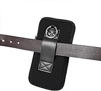 Vista 5 de Riñonera para teléfono celular para hombres y mujeres, pequeña bolsa de cintura para teléfono celular, funda vertical con clip para cinturón