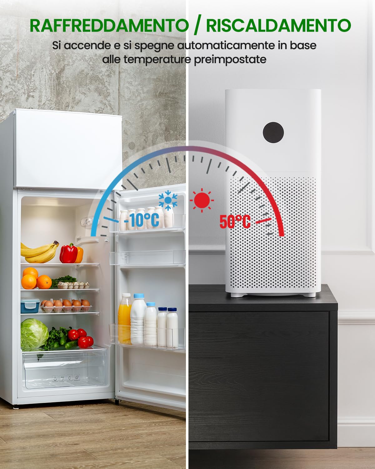 Regolatore di Umidità/Temperatura, Presa con Misuratore di Umidità 230V 16A con Sensore Termoregolatore Digitale con Allarme LCD Display per Rettili,Serra, Acquario, Fungo Riscaldante