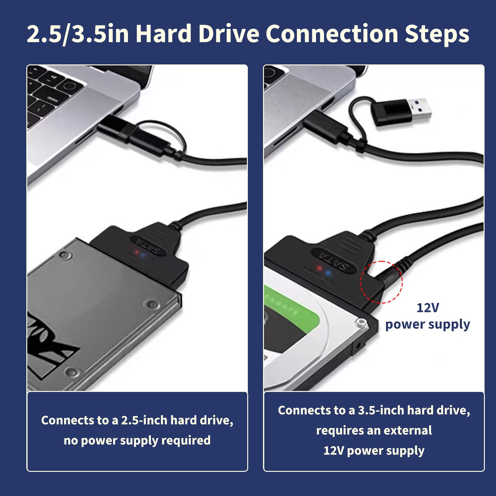 Hard Disk Esterno Adattatore USB 3.0 A SATA Per Dischi 2.5 - Custodia Esterna Per HDD E SSD, Vantec Adattatore Usb 3.0 A Sata 2.5 Vantec