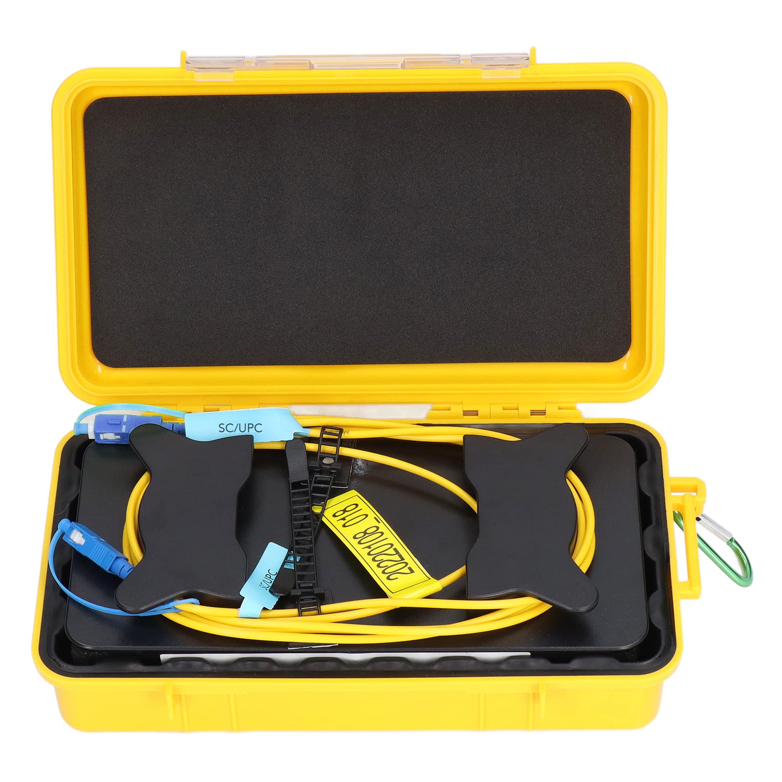 Scatola per cavi jumper di lancio OTDR in modalità singola, cavo di prolunga per test in fibra ottica, cavo di test in fibra ottica da 2000 metri per tester OTDR con design sigilla