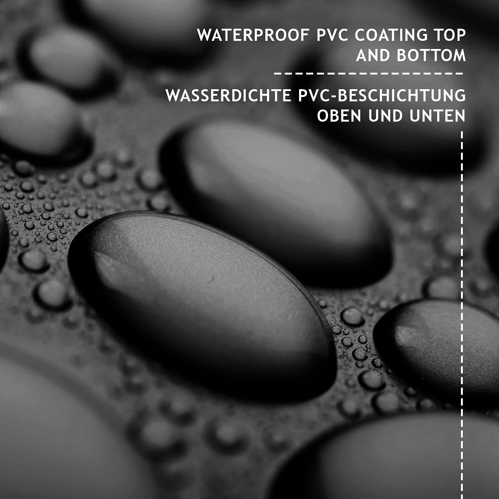 Jago® Abdeckplane - 650 g/m², 2x3/3x5/3x6/4x3/4x5/4x6/4x7/4x8/5x6/5x7/5x8 m, Wasserdicht & Reißfest, mit Ösen, Farbwahl, PVC-Schutzplane, LKW Plane Gewebeplane, Regenplane (Schwarz, 5 x 6 m)
