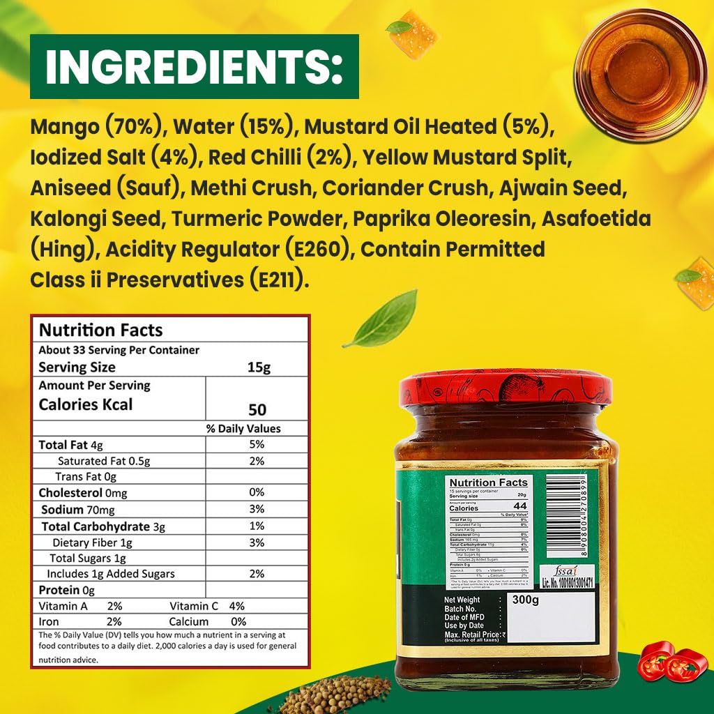 Chokhi Dhani Mango Chutney 300g | Sweet & Tangy Aam Chutney | Traditional Indian Chutney | Perfect for Snacks, Cheese, Paratha & Meals 3
