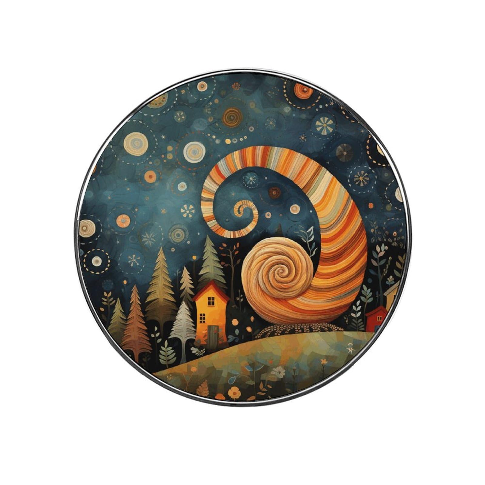 Adfgyerh Style Snail Element Picture Refrigerator Magnets Circular Design，Stickers Home Decorations，Fridge Magnets For Fridge Plant Lovers Kitchen Office Locker Whiteboard Car Garage Decor.