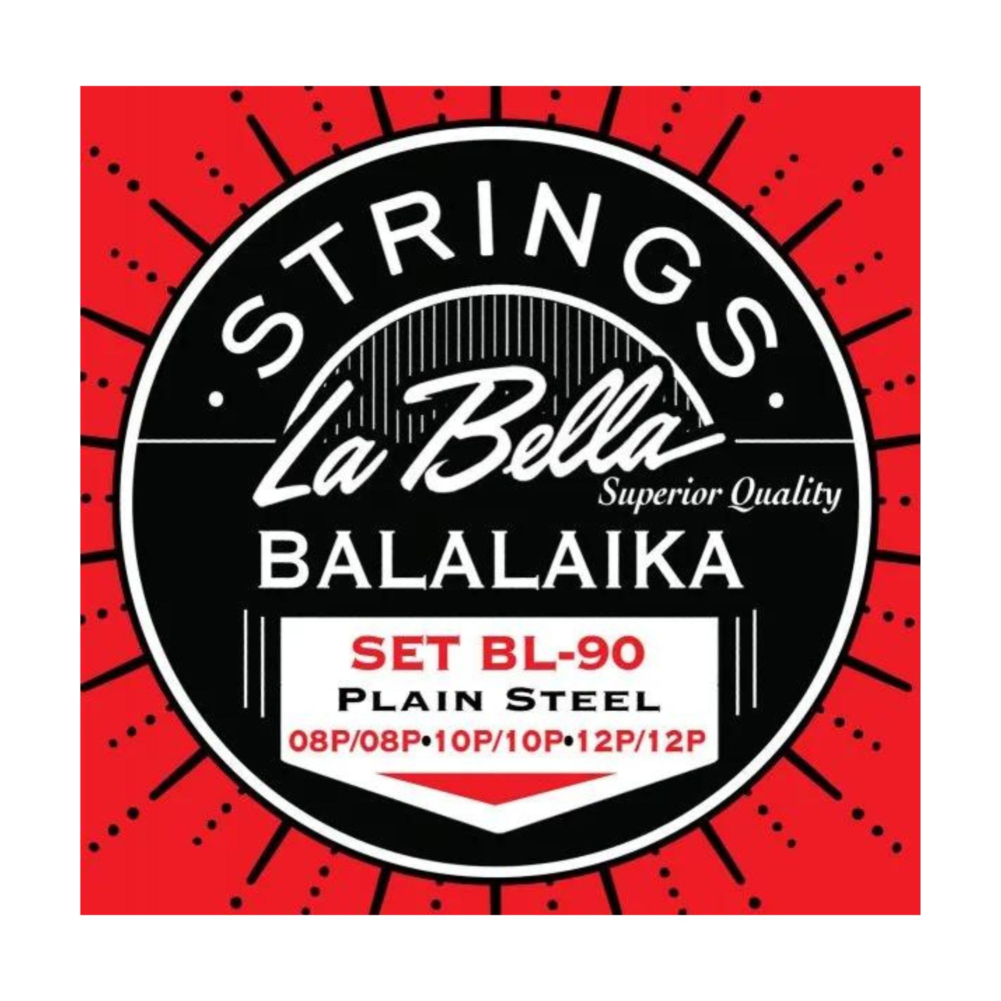 La Bella BL90 Balalaika Plain Steel String 8-12