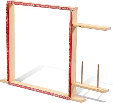 Yalikop Tufting Frame Wood with Ruler Rug Making Tabletop,27.6 x 27.6 Inch