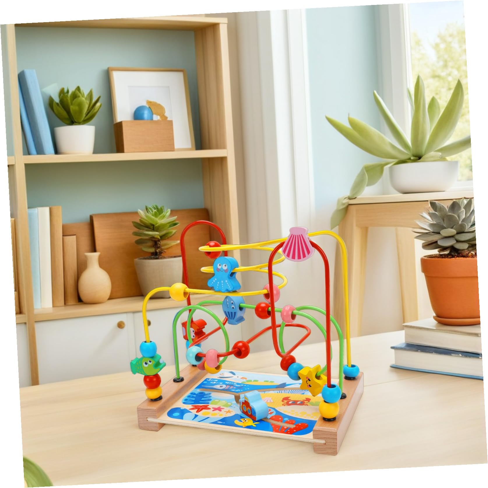 Abaodam Labirinto Perline Educativo in Legno, Gioco per Bambini e Piccoli | Giocattoli Sensoriali, Giochi Anni, Back To School Party, Blocchi Grandi e Divertenti
