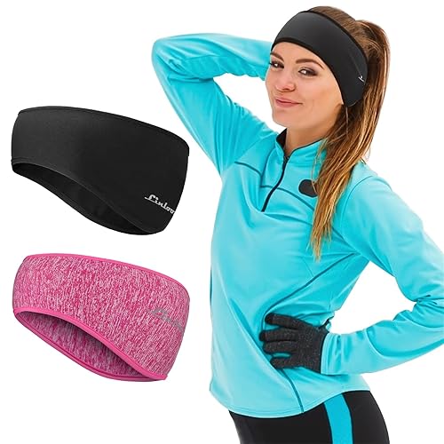 Diadema deportiva de invierno para mujeres y hombres, forro polar elástico para correr, senderismo, esquí, ciclismo, trotar
