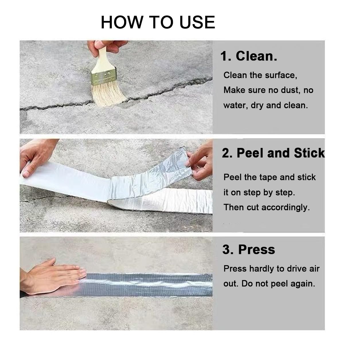 Butyl Tape Waterproof Tape, Aluminum Foil Butyl Seal Tape for Leakage, Butyl Rubber Tape for Reapring for Boat, Pipe Sealing, Roof Crack, RV, Awning, Window Sealing - 8"W x 16'L