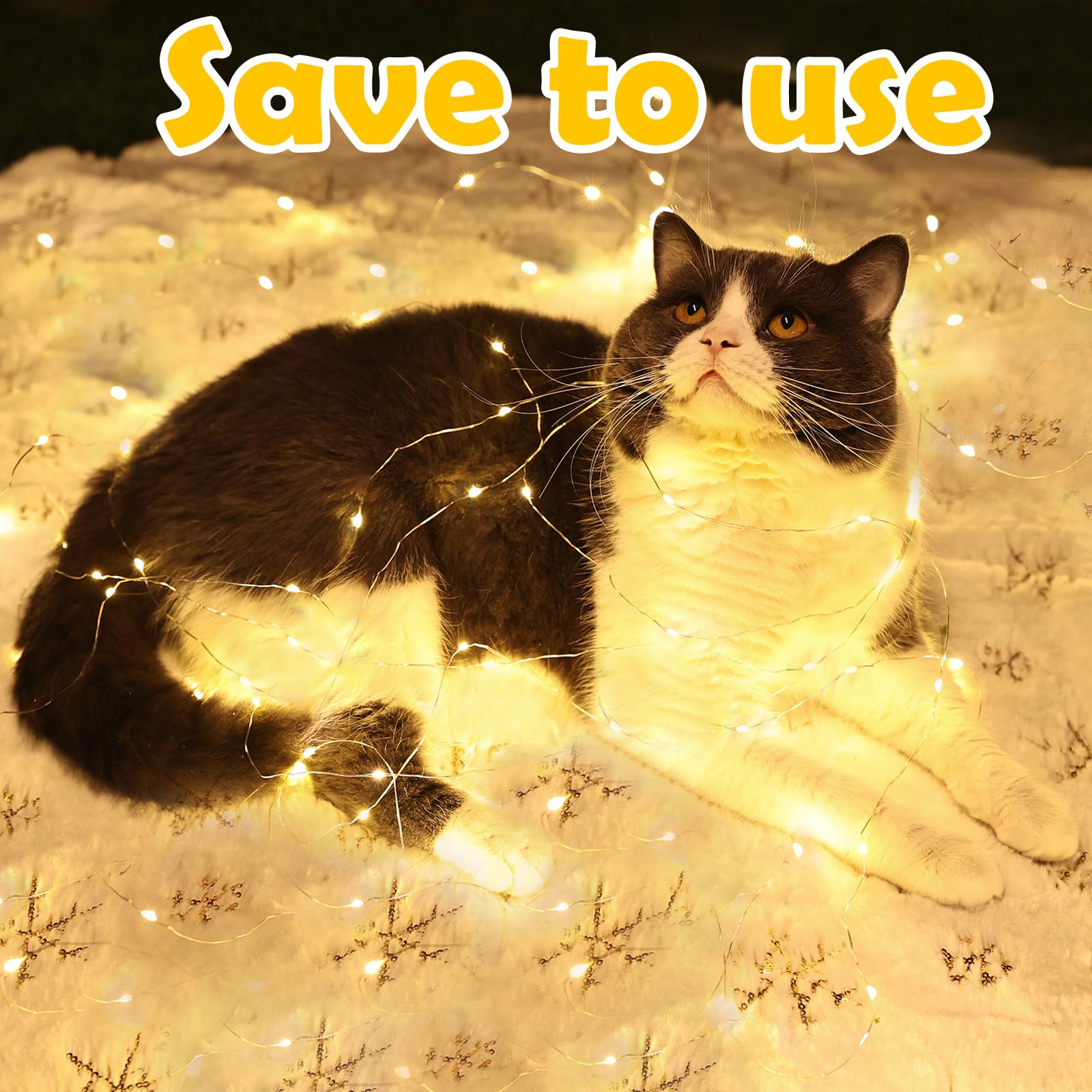 Qedertek 2 Pezzi Luci Led a Batteria 10M 100 LED, Luci Natale Esterno, 2 Modalità, Filo di d'argento, Catena Luminosa Lucine Fata Decorative per Albero di Natale, Porta, Matrimonio, Bar (Bianco Caldo)