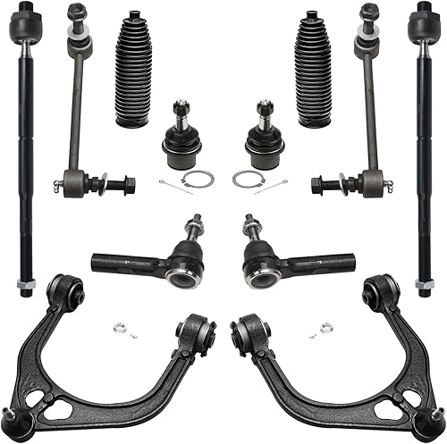 Detroit Axle - Kit de suspensión RWD Front End de 12 piezas para Chrysler 300 Dodge Charger Challenge Magnum, 2 brazos de control superiores