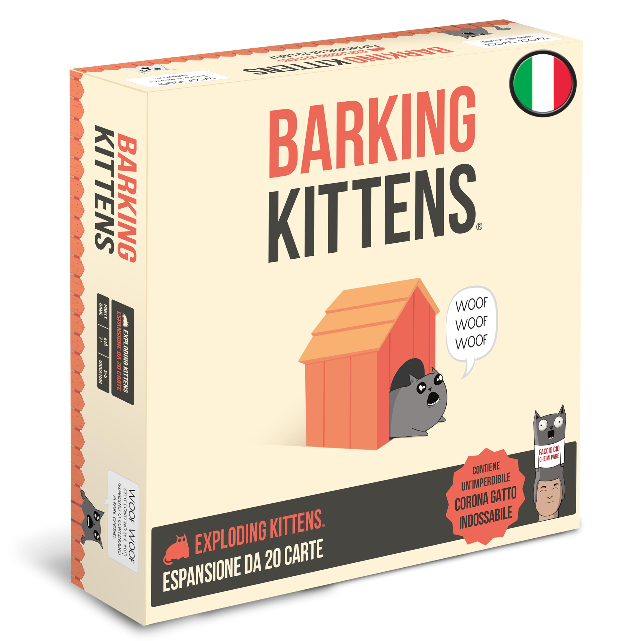 Exploding Kittens Asmodee Barking Kittens, Espansione Gioco di Carte, Edizione in Italiano