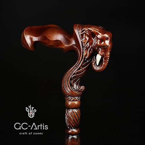 Miniatura 47 de Luxury Handmade Wooden Walking Cane – Premium Carved Solid Wood, Ergonomic Comfort Grip, Designer Canes for Men & Women, Elegant Fashionable Walking