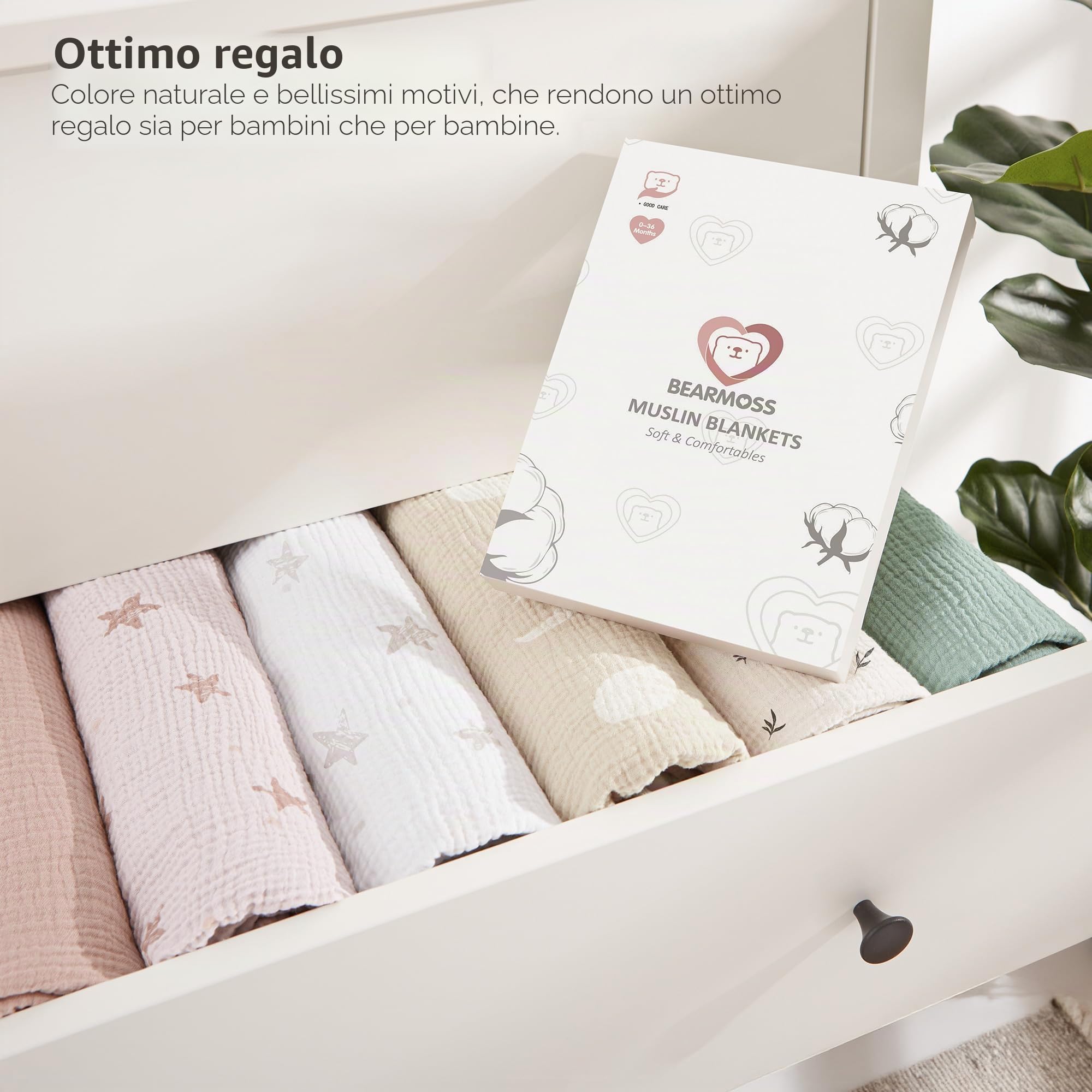 bearmoss Baby Coperta per Passeggino 90 x 90 cm Ovetto Universale Coperta Neonato per Seggiolino Auto, Passeggino, Navicella, con Imbottitura (Sabbioso)
