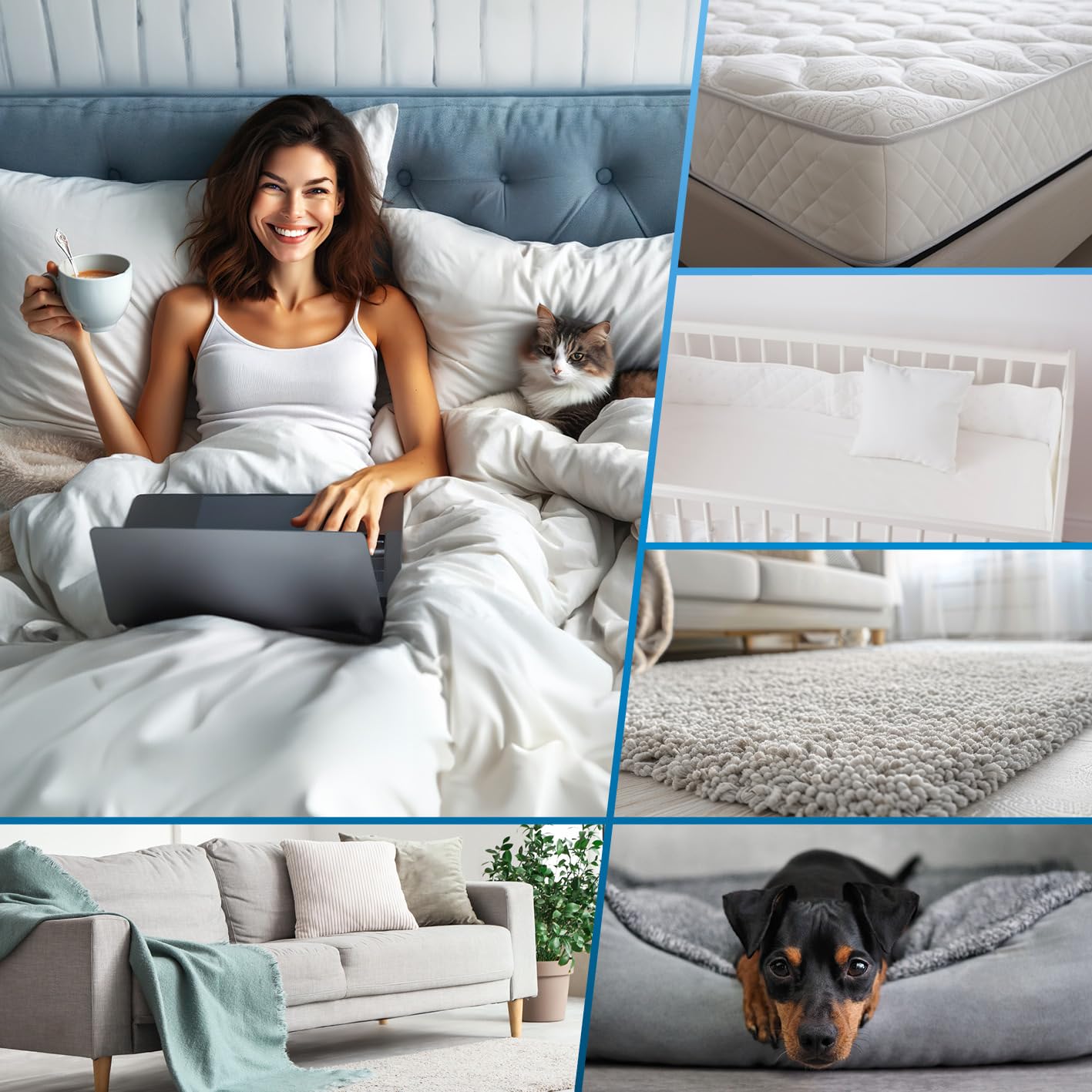 CLEANmaxx Aspirador antiácaros con vibración, aspiradora antiácaros para colchones y Superficies de Revestimiento, Elimina el 99,9% de los ácaros, aspiradora de Mano con luz UV-C y Filtro HEPA para