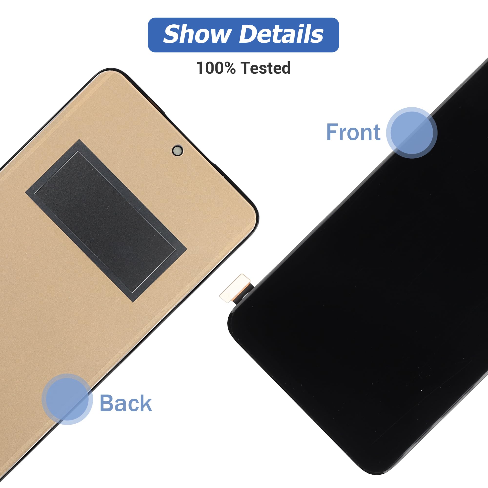 [z ramką] Zamiennik wyświetlacza OLED, kompatybilny z Onepl-us Nord CE 4 [6,7"] CPH2613 LCD Touch Screen z zestawem narzędzi