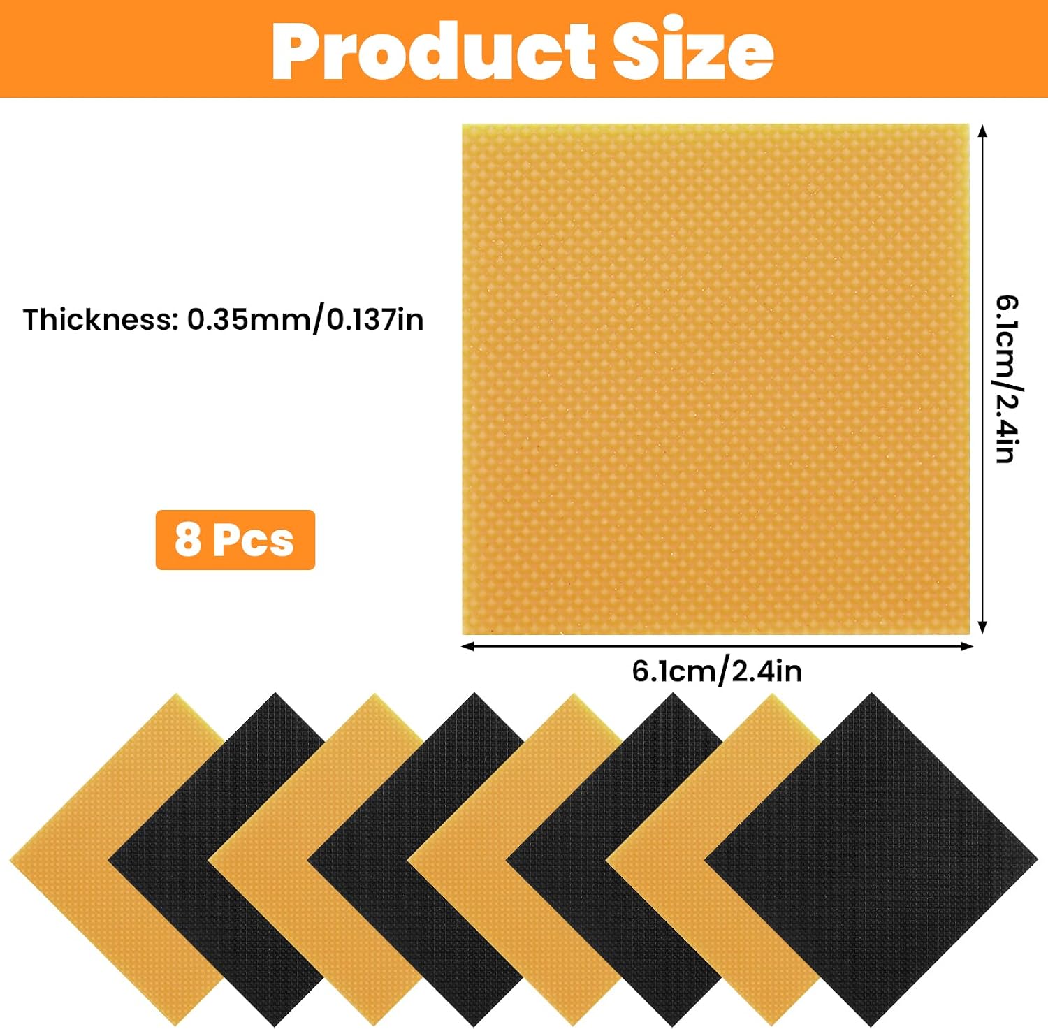 8PCS Rubber Heel Replacement,Square Boot Heel Replacement, Boot Heels Repair Kit, for Women's Boots, High Heels, Sandals and Men's Dress Shoes, Anti-Slip and Noise Reduction