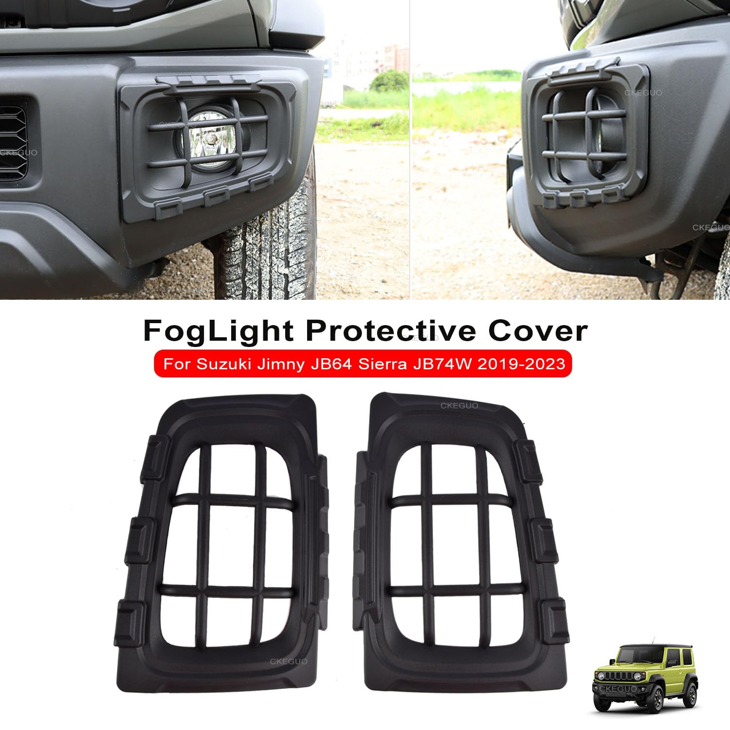 Lichtschutz für for SUZUKI Jimny JB64 Sierra JB74W 2019-2023 Zubehör, Vorderer Nebelscheinwerfer-Schutzabdeckung 1 Paar