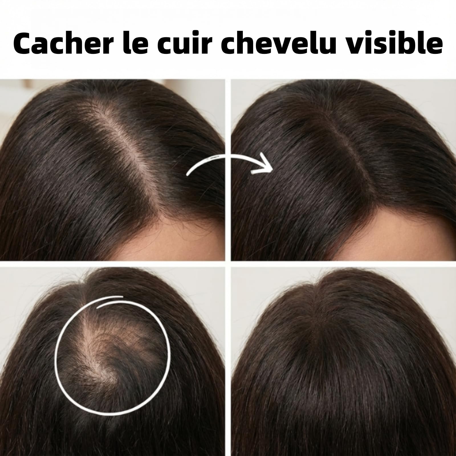 Namilka Poudre Cheveux Waterproof,Poudre pour Racines de Cheveux,de Retouche Instantanée,Camouflage des Cheveux Gris,Résultat Naturel