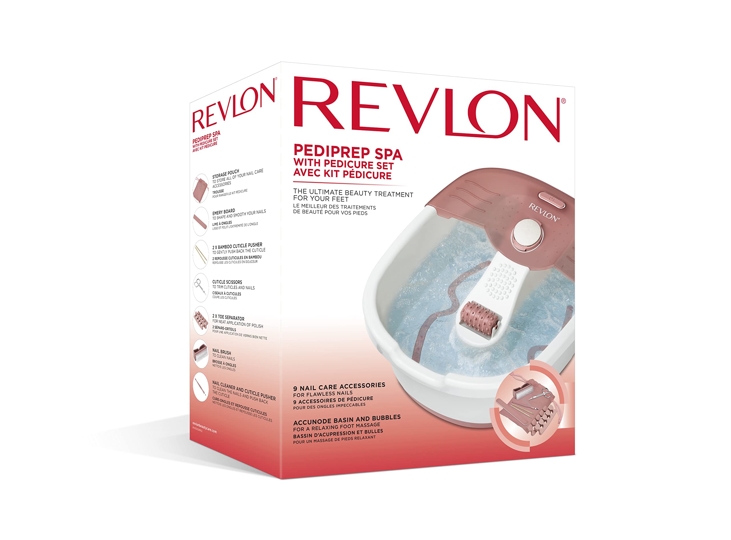 Revlon Idromassaggiatore plantare con Kit Pedicure Pedi Prep Spa, RVFB7021P