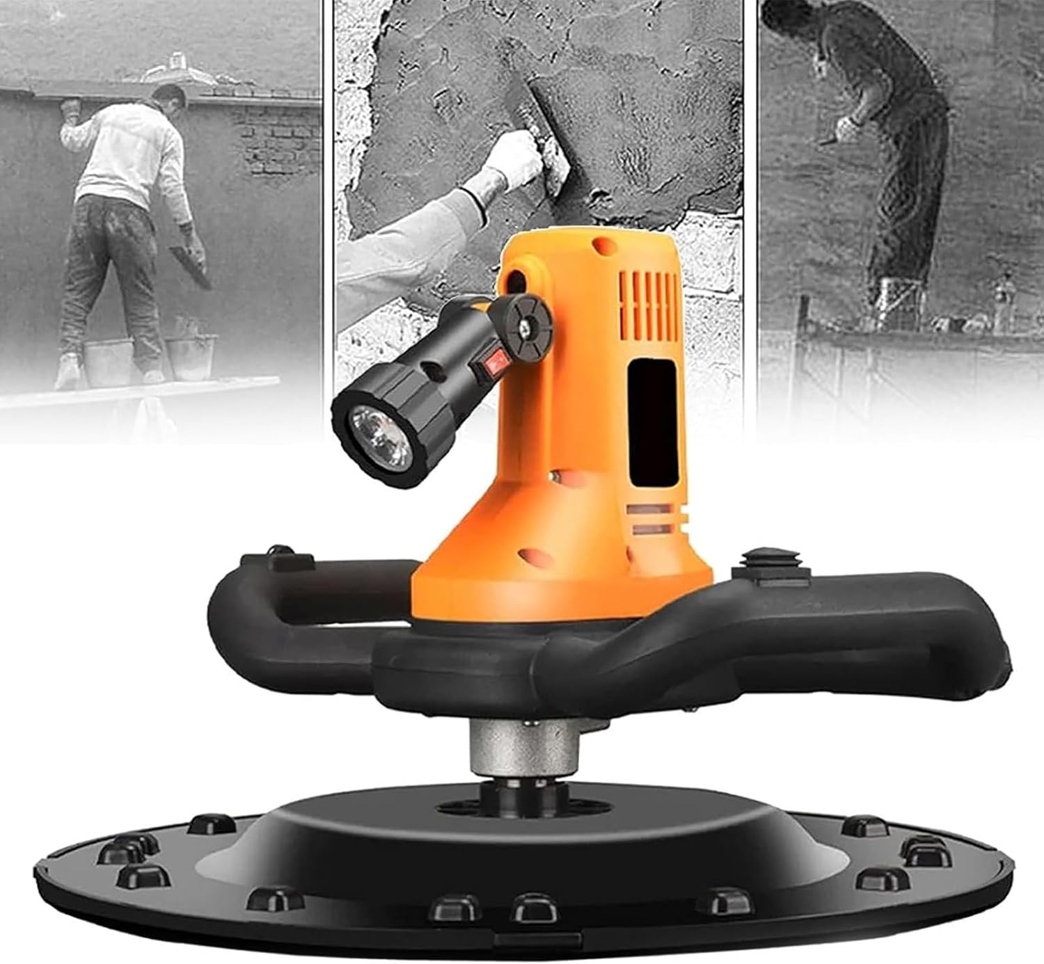 Wall Smoothing Machine,Multifunctional Concrete Mixer 2880W Industrial Concrete Mixer Electric Cement Mortar with Stirring Rod Sponge Sandpaper