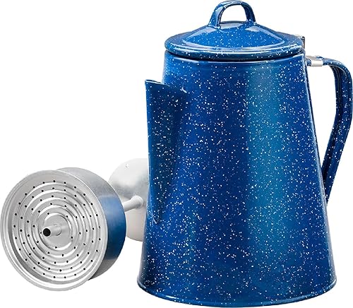 Percolador de café esmaltado de 8 tazas