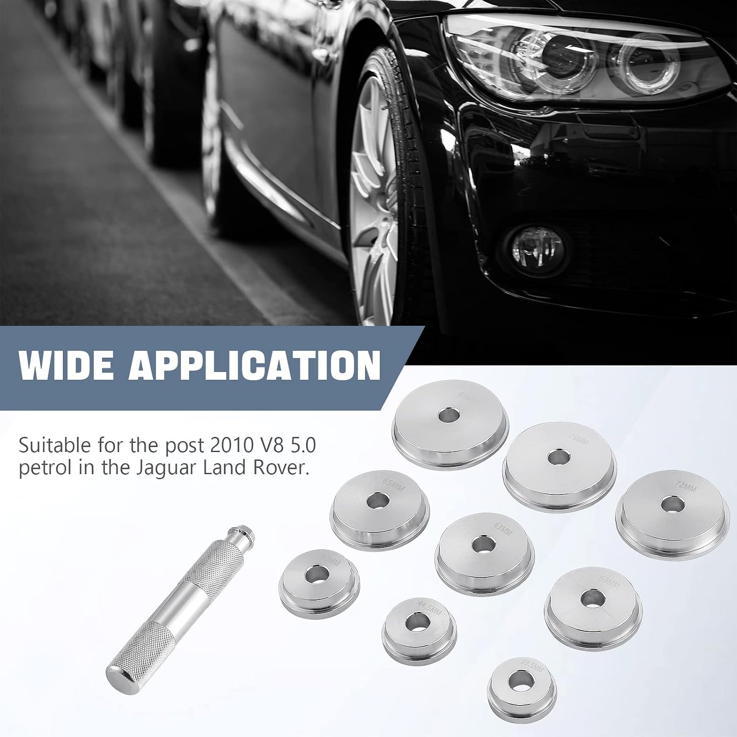 DASBET 10pcs Axle Bushing Bearing Race & Seal Install Driver Master Aluminum Tool Set