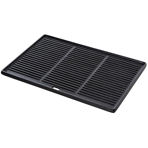Placa De Parrilla De Hierro Fundido Antracita 48,5X32 Cm En Oferta Clp Placa Parilla De Gas De Carbón I Parilla De Cocina Reversible En Hierro Fundido Reversible Con Superficie Acanalada &Amp; Lisa, Color:antracita, Tamaño:48.5X32 Cm