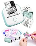 Memoking Sticker Printer - T02 Mini Printer Print Pods Portable Thermal Inkless Sticker Maker Machine Bluetooth Pocket Impresora Portátil Instant Print for Study Graphics, Anatomical Diagrams,Students