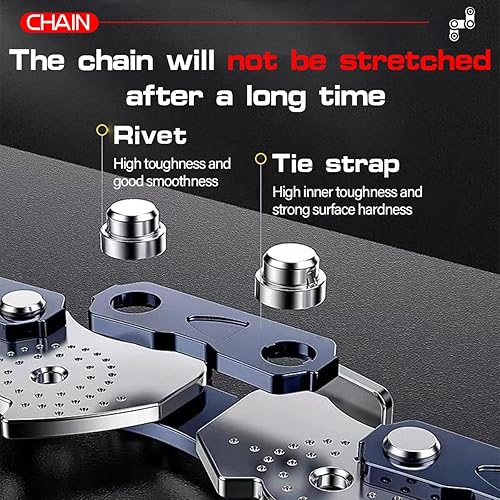 Miniatura 5 de V-MODEST Paquete de 3 cadenas de motosierra de 12 pulgadas, calibre de 0.043 pulgadas, paso LP de 38 pulgadas, 45 eslabones de transmisión de cadena