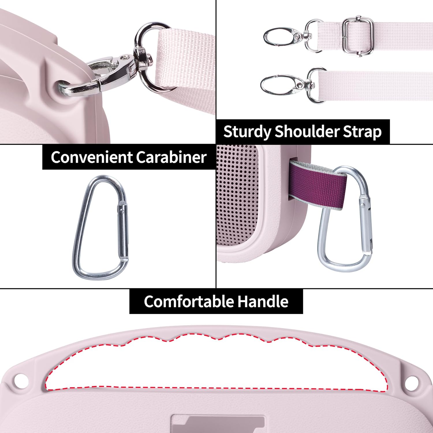 Silicone Cover Compatible with Bose SoundLink Flex 2nd Gen/Bose SoundLink Flex Portable Speaker (Petal Pink) - Image 5