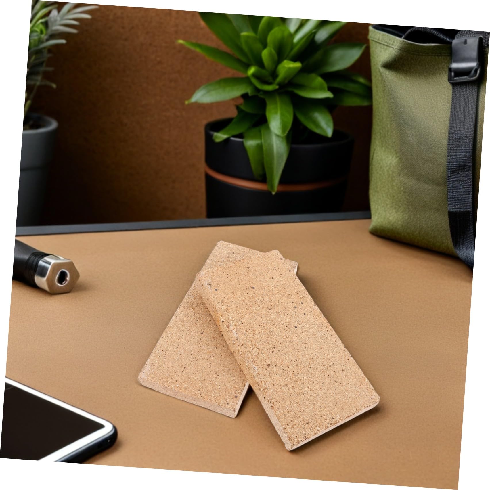 Mattoni Refrattari per Caminetti e a Legna in Argilla 230x114x20mm, 2 Pezzi, Blocco Isolante Termico Resistente al Calore per Forno e Braciere, Compatibili Forni per Cottura