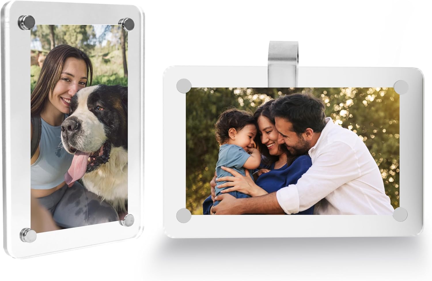 Car Sun Visor Photo Holder, Universal Magnetic Photo Clip, Decorate Your Car Visor Clip with Personality(Transparent, 2.4x3.5)