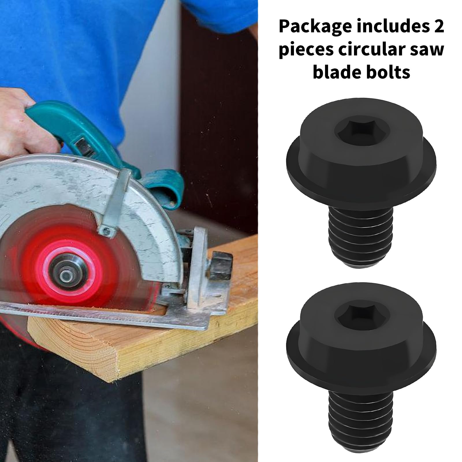SANTUO 2Pcs Circular Saw Blade Bolt Compatible with Dewalt N600011 Screw Clamp Bolt Suitable for DeWalt Miter Saw DWS716XPS DWS715 DWS779 DWS713 DCS361M1 648697-00 - Image 3