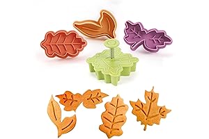 Yunko Cake Leaves Leaf Cutter Baking Pie Crust Cutters Set of 4