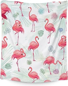 Flamingo Blanket Gifts - 50x60 Inches Cute Throw for Women & Girls - Pink Soft Fuzzy Blankets for Bed, Couch & Living Room