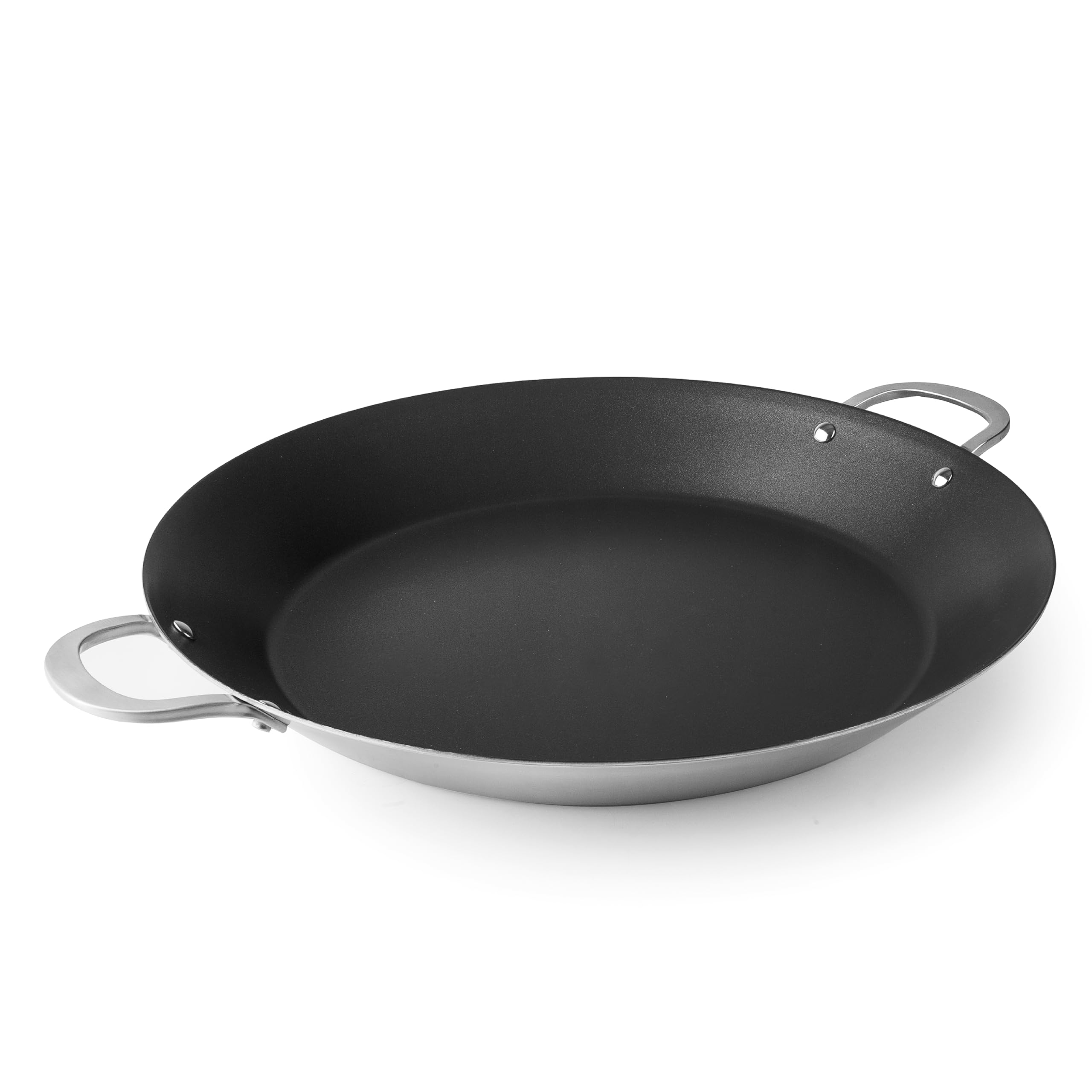 LACOR - 60833 - Plat Paella Induction, Poele Paella TriChef, Technologie TriLayer, Antiadhésif Quantanium, Poignées Inox, Induction, 5 Portions, Nettoyage Facile, ø 34 cm et Hauteur 5 cm