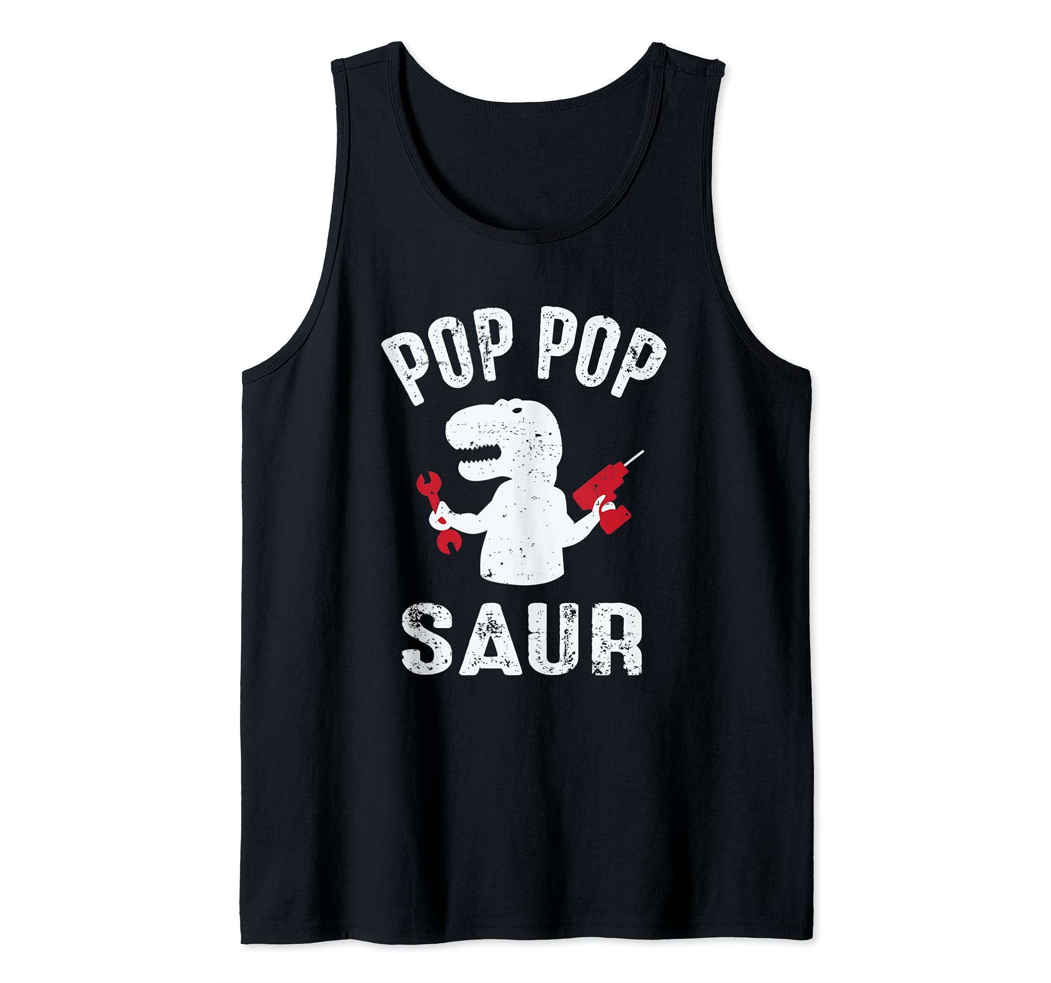 pop pop Saurus Funny T-Rex Tank Top