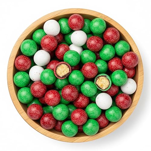 NY SPICE SHOP Bola de malta multicolor  Caramelo de chocolate a granel  Deliciosas bolas malteadas para los amantes de los caramelos (1 libra)