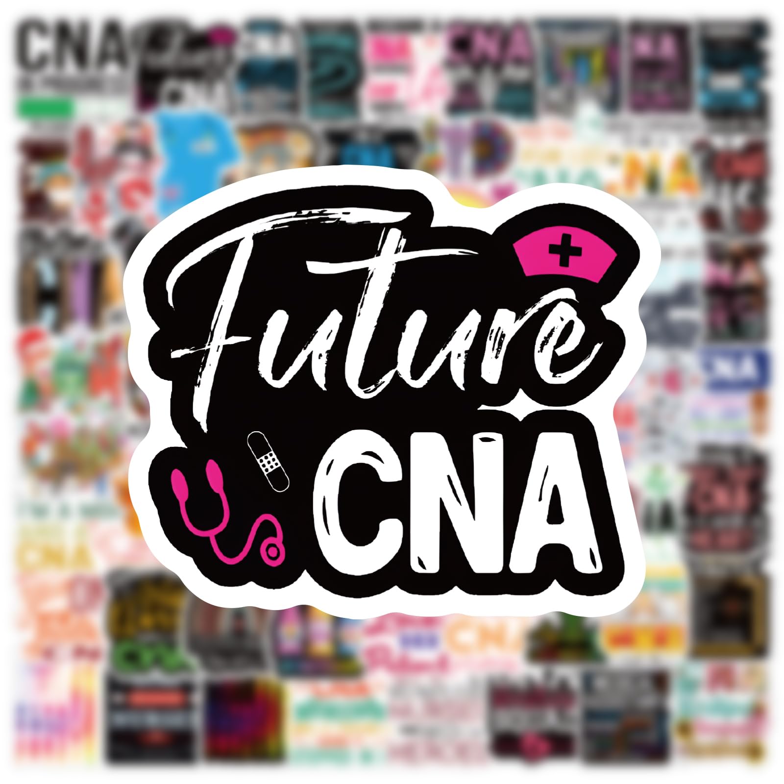 120Pcs CNA Stickers Pack, Life Aesthetic Vinyl Waterproof Sticker Decals for Water Bottle,Laptop,Phone,Skateboard,Scrapbooking,Bumper Choice for Fans for Party Supply…