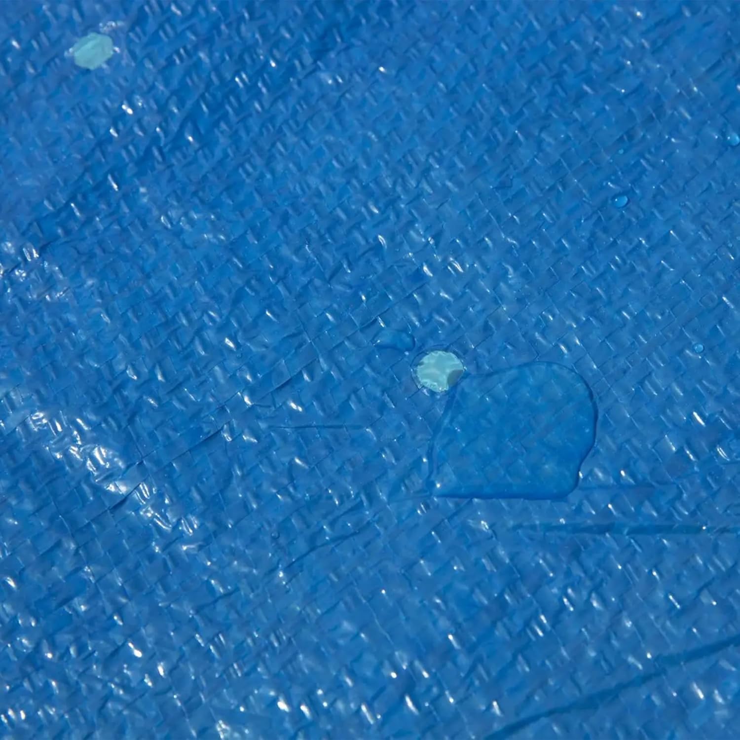 Bestway Flowclear Rectangle 7'4" x 60" Pool Cover for Above Ground Swimming Pools with Drain Holes and Tie-Down Ropes, Blue (Cover Only)