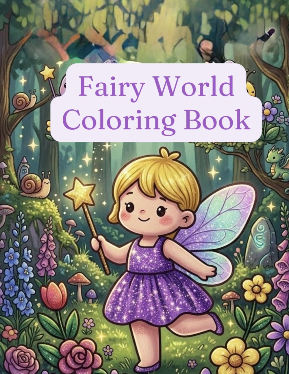 Fairy World Coloring Book: Whimsical Fairies, Enchanted Forests & Magical Creatures for Relaxing Coloring Fun