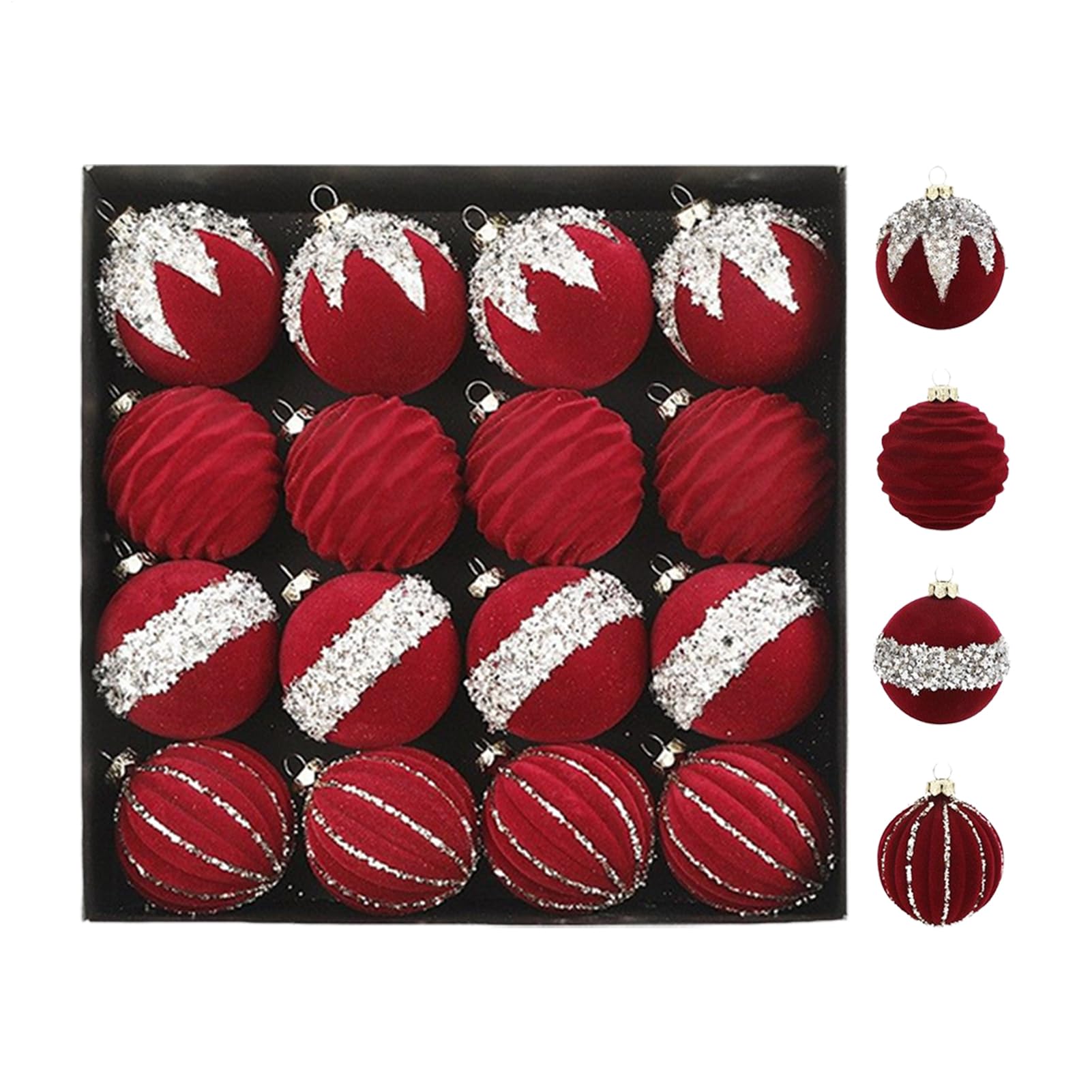 Boules de Noël strass 6,9 cm pour transformer facilement votre décoration intérieure