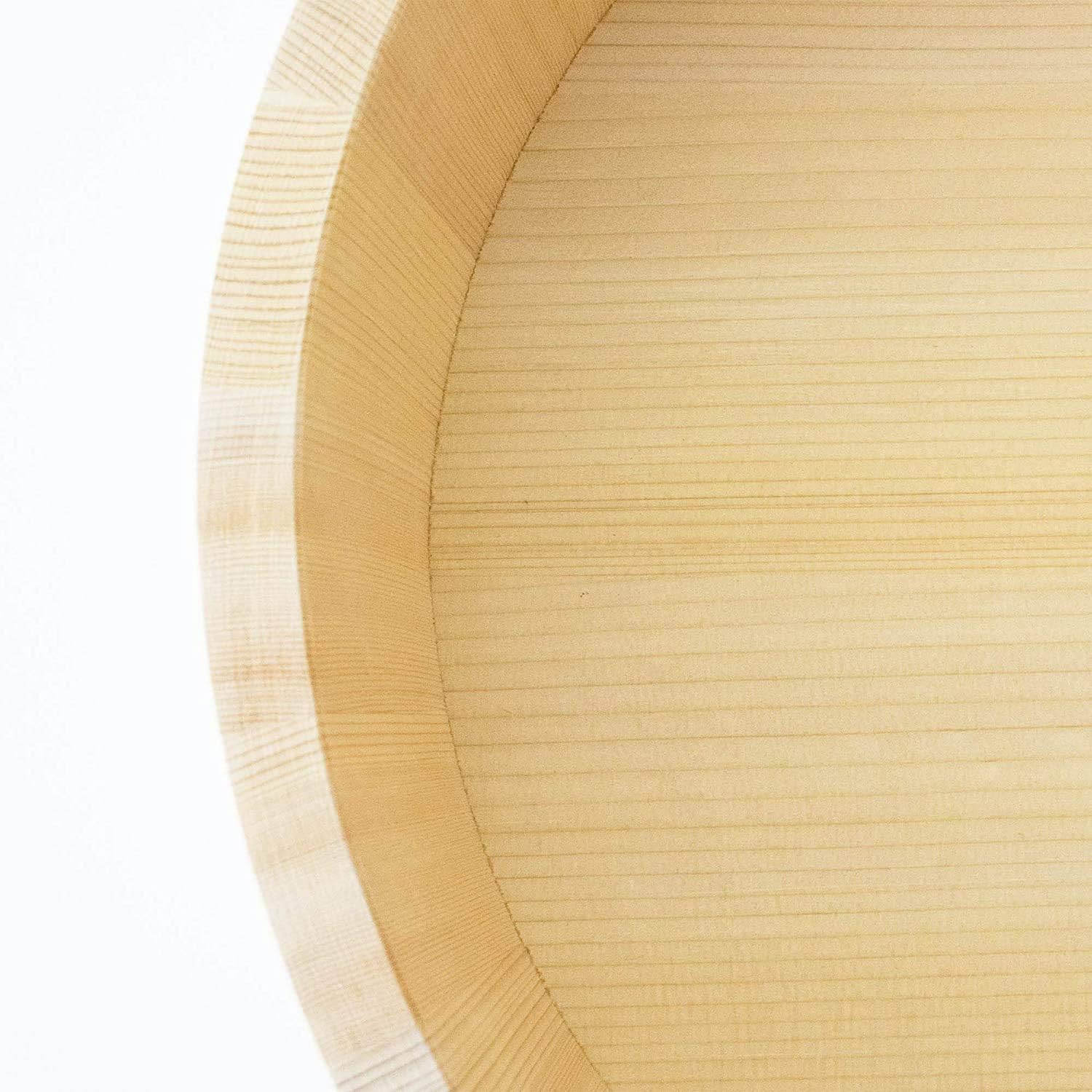 Sushi Rice Bowl Large Japanese Hangiri Sushi Oke Rice Mixing Tub Rice Bamboo Bowl Container (White Pine Wood), 60x16cm