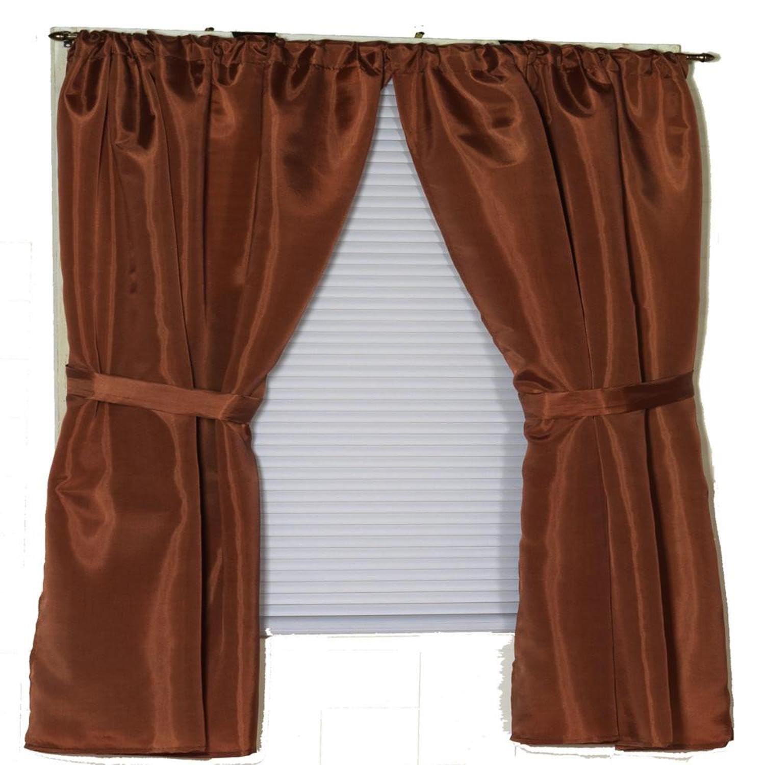 Rideau de fenêtre de salle de bain tissu anti-regard Carnation Home Fashions 91x137