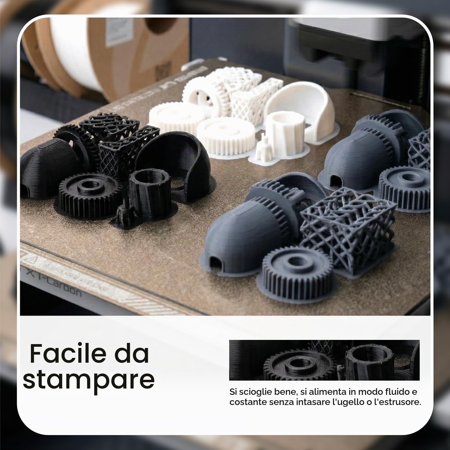 eSUN PLA+ Filamento 1,75 mm, PLA+HS Filamento 2kg Argento | Migliore tenacità e precisione +/- 0,03 mm. Più resistente del PLA standard. Ottima adesione per stampante 3D.