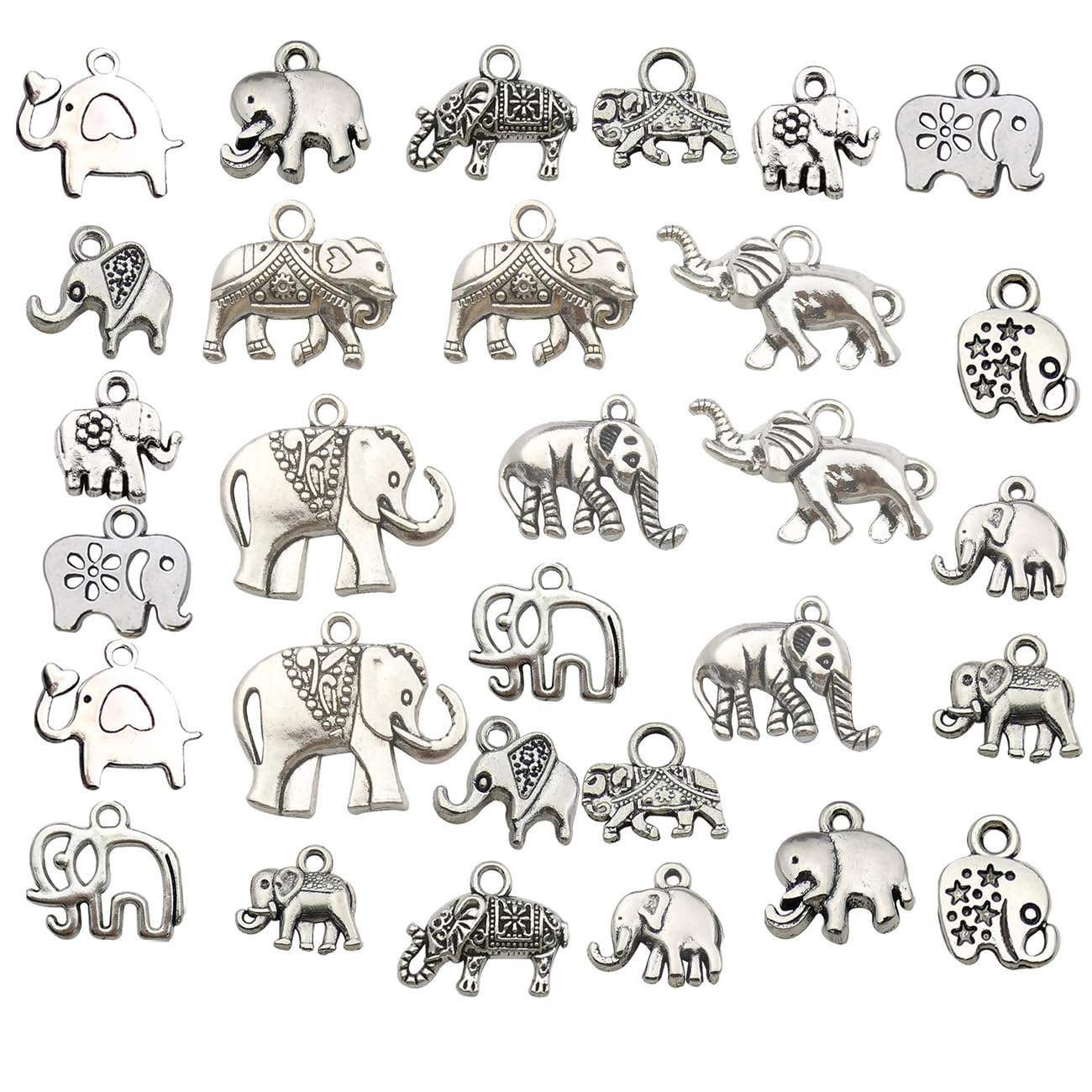 FAIRYGATEWholesale Bulk Lots Tibetan Silver Charms Pendant Fitting for DIY Necklace Bracelet Earrings Jewellery Making Accessories A66